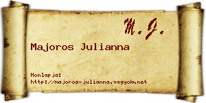 Majoros Julianna névjegykártya