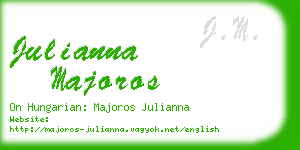 julianna majoros business card